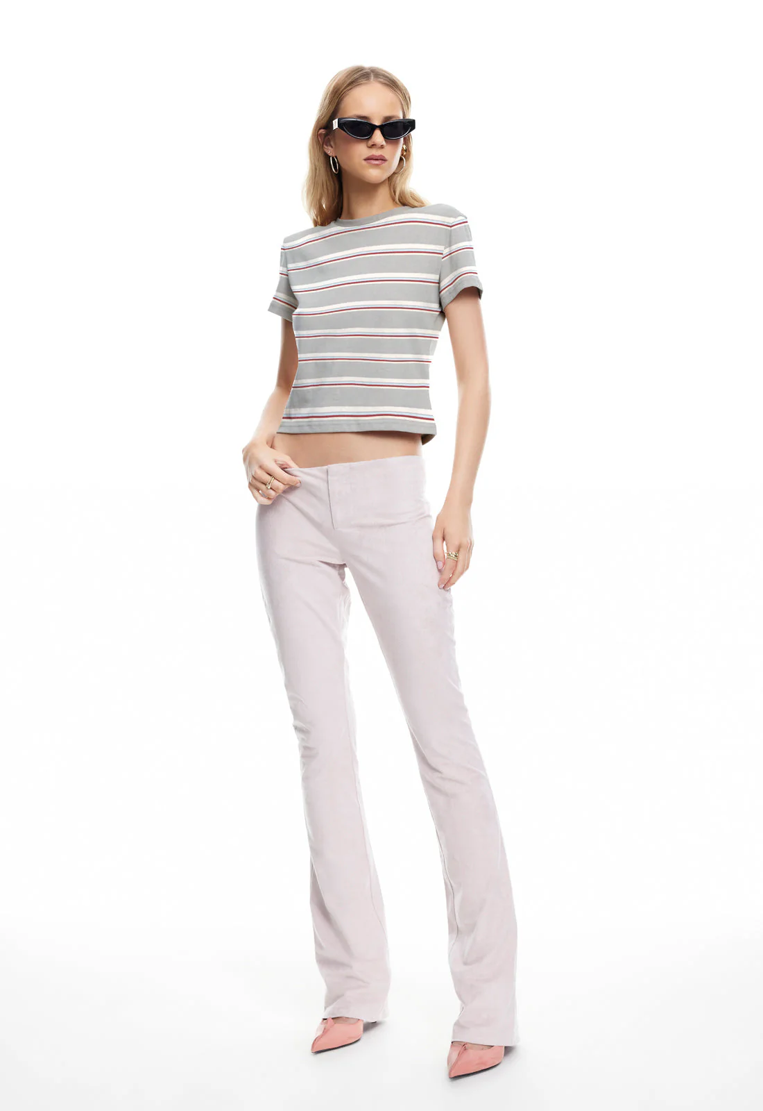 LOFT STRIPE TEE - ASH - Image 3