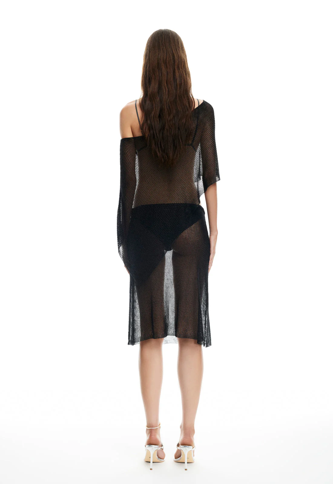 LUMINOUS MIDI SKIRT - OBSIDIAN - Image 6