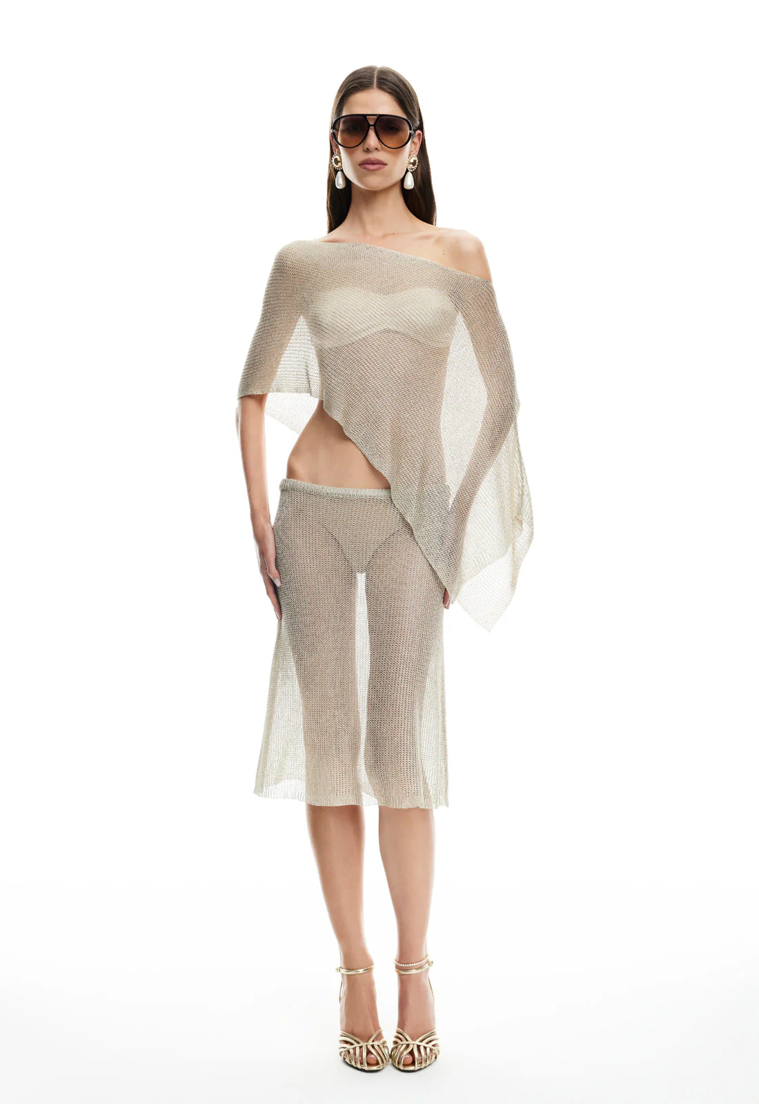 LUMINOUS MIDI SKIRT - TOPAZ - Image 4
