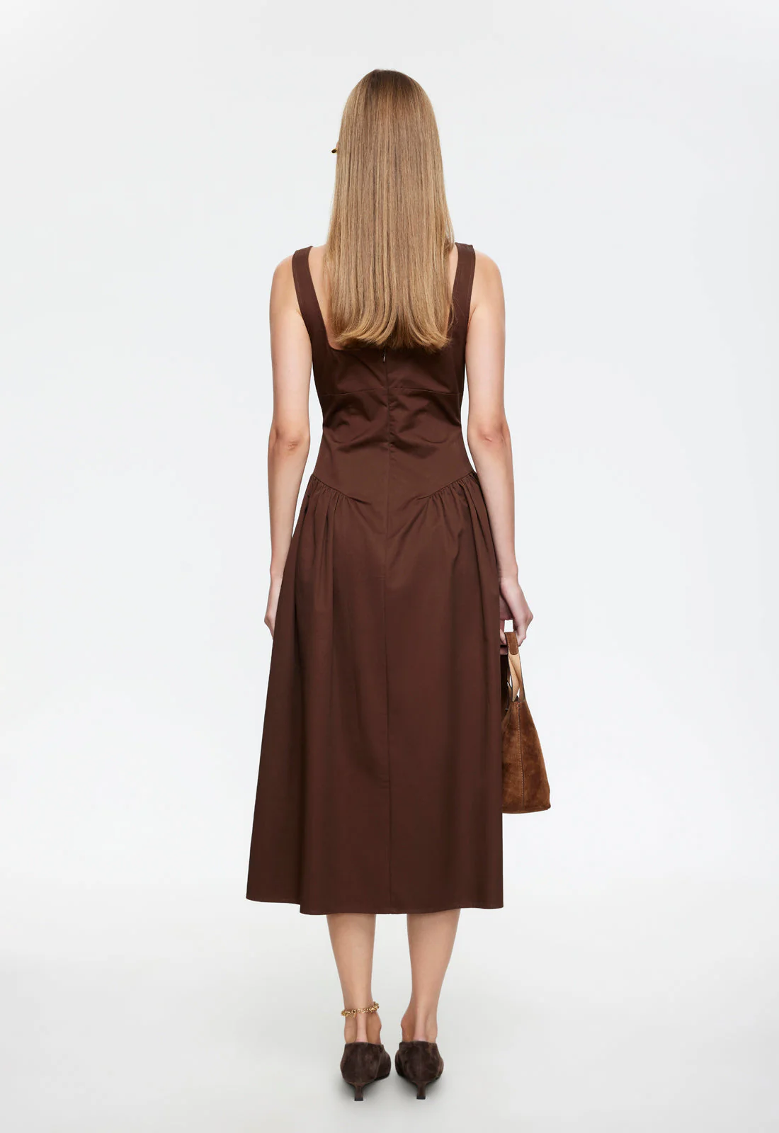 LUNA ROSA MAXI DRESS - CHOCOLATE - Image 4
