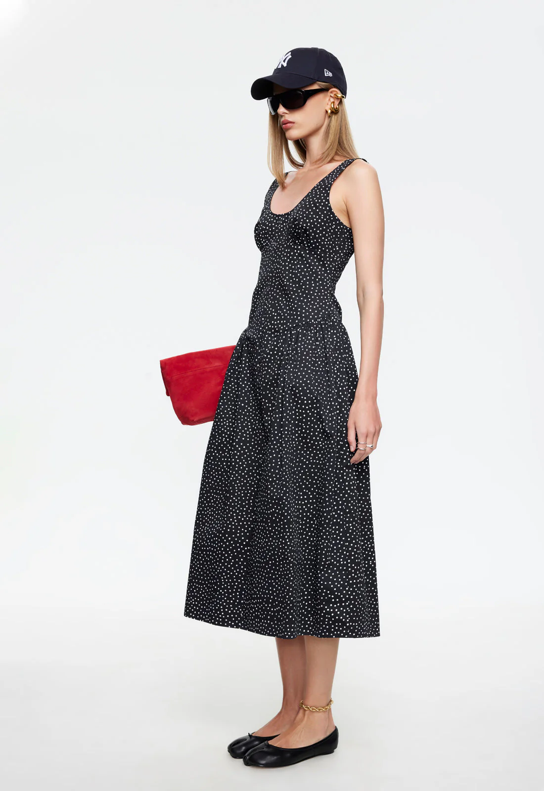 LUNA ROSA MAXI DRESS - NOIR POLKA - Image 3