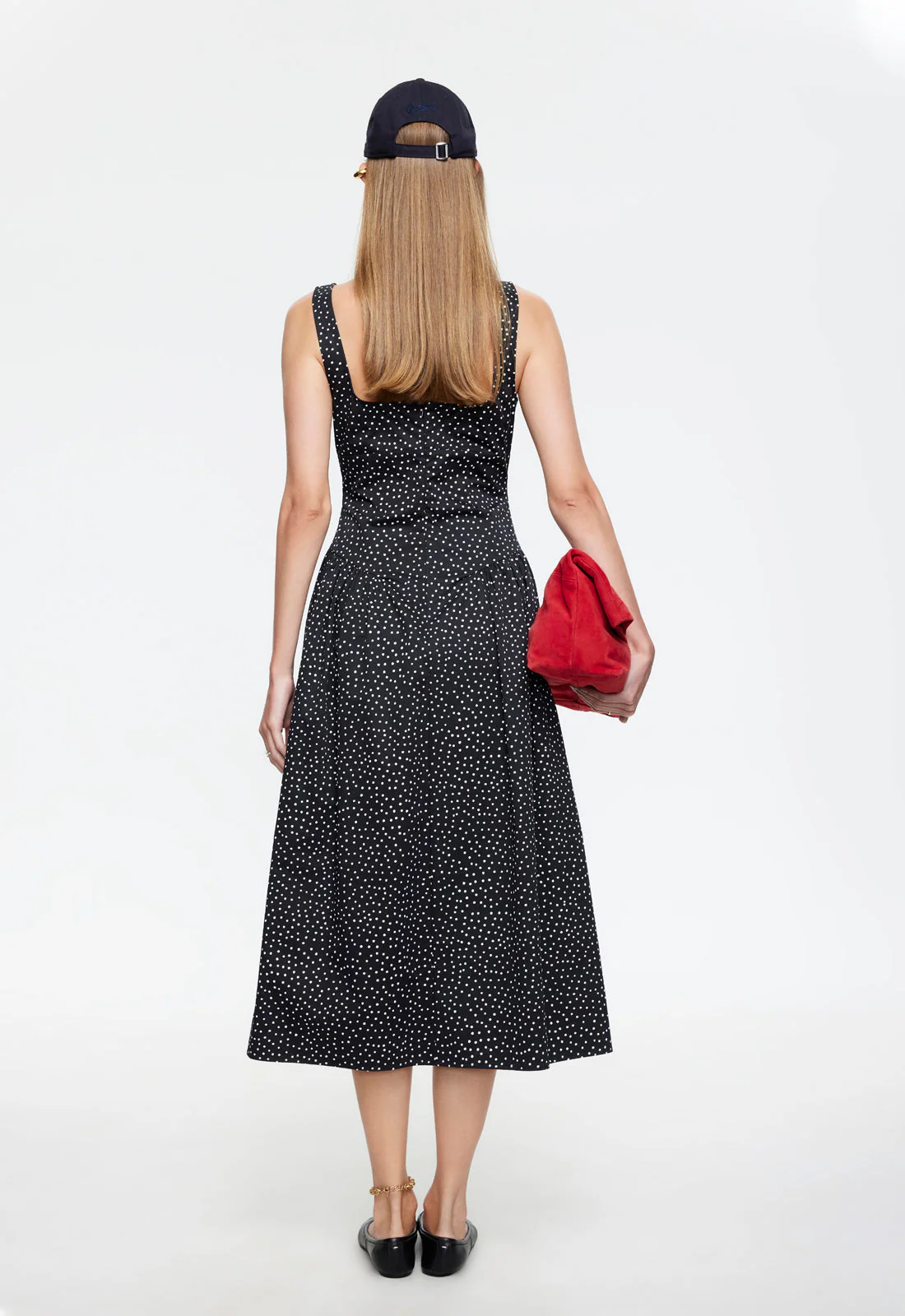 LUNA ROSA MAXI DRESS - NOIR POLKA - Image 4