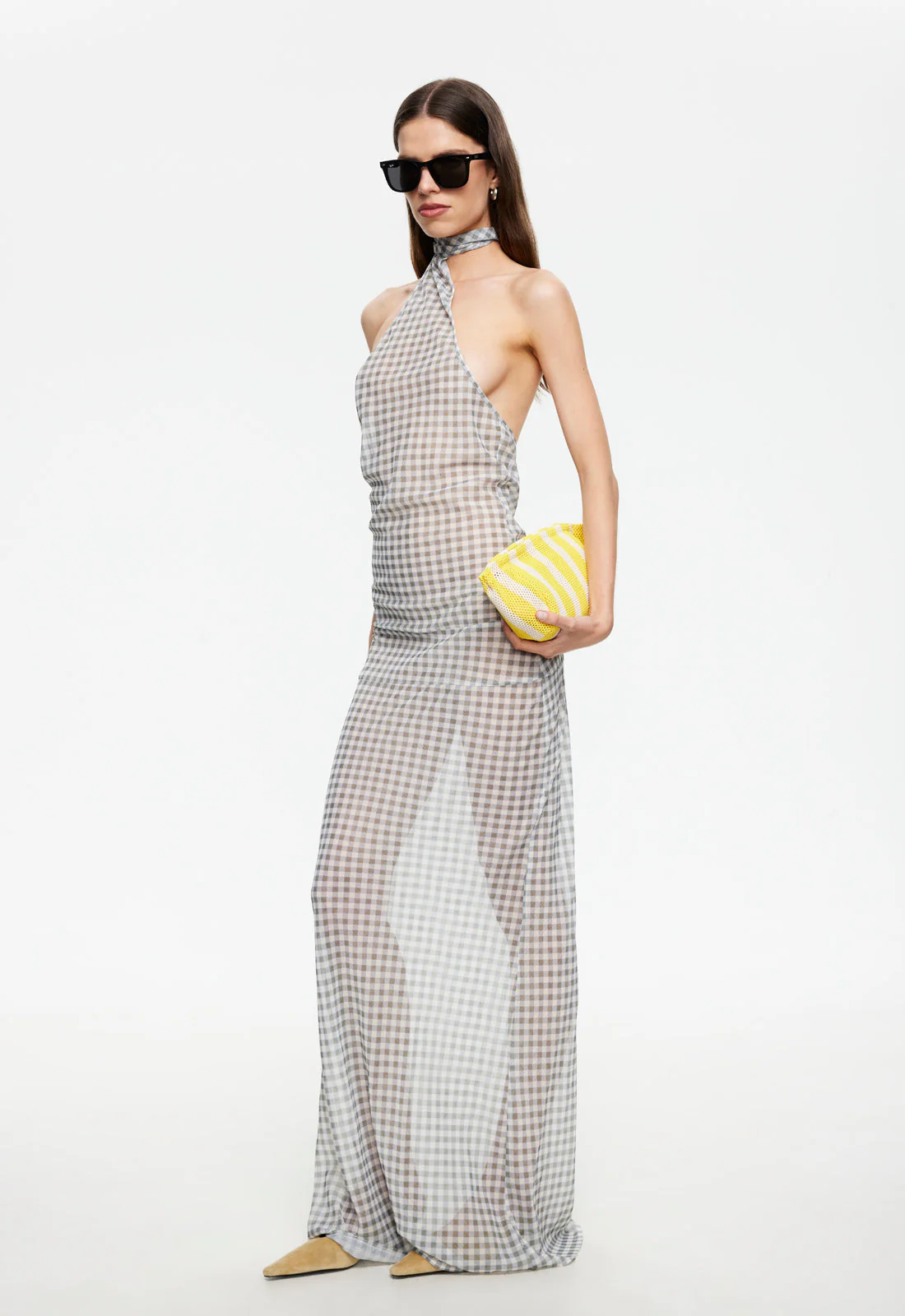 LUX MAXI DRESS - SKY CHECK - Image 2