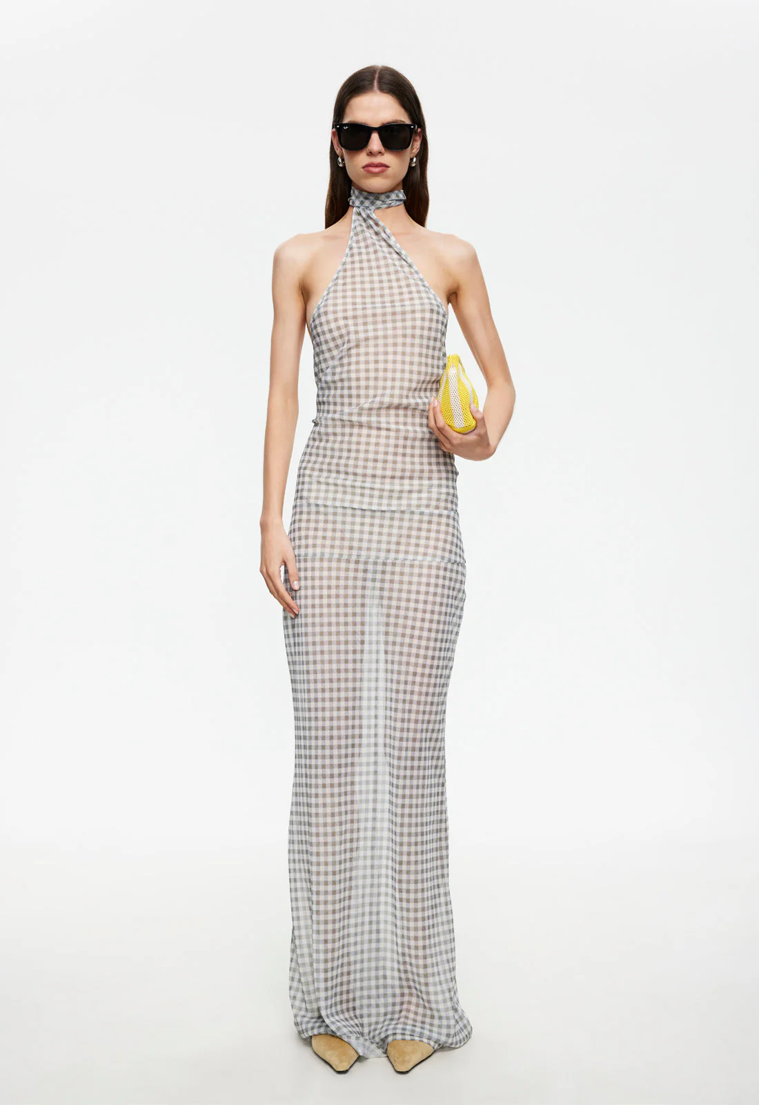 LUX MAXI DRESS - SKY CHECK - Image 5