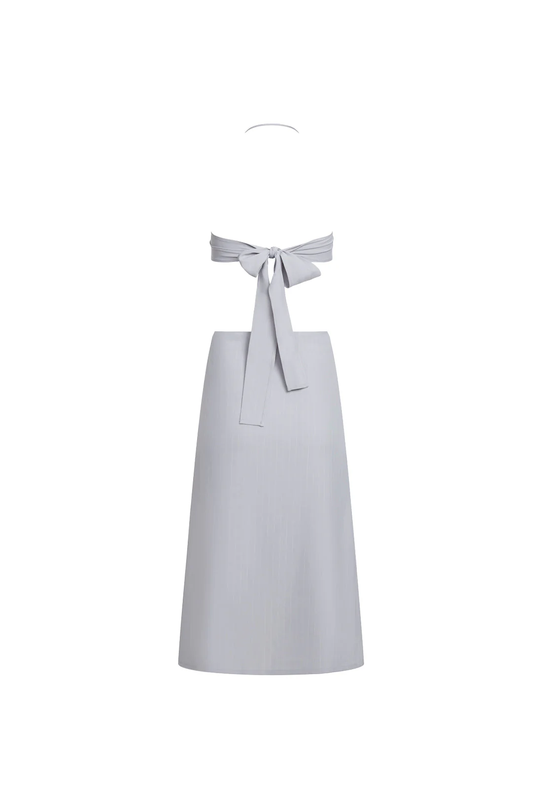 MOONLIT MIDI DRESS - LIGHT GREY PINSTRIPE - Image 6