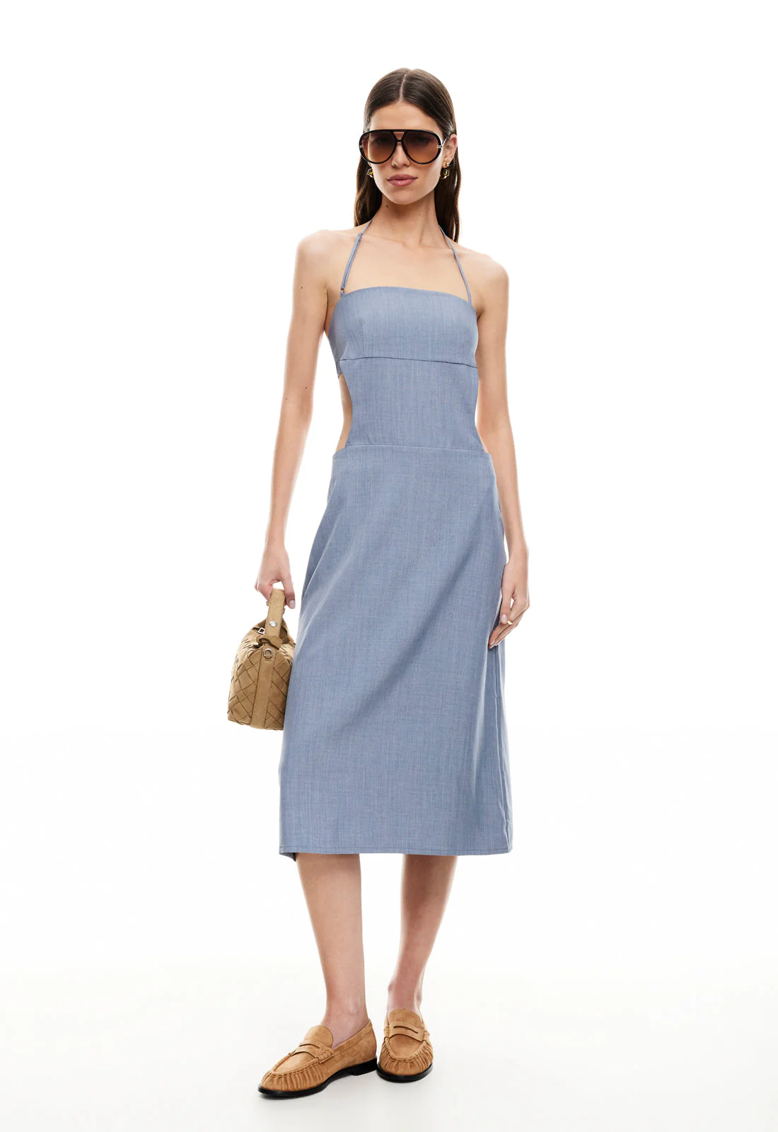 MOONLIT MIDI DRESS - SLATE BLUE - Image 4