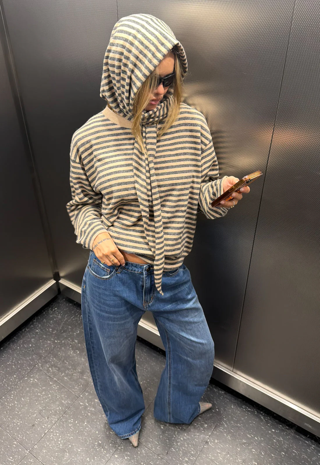 OLSEN KNIT - SLATE STRIPE - Image 2