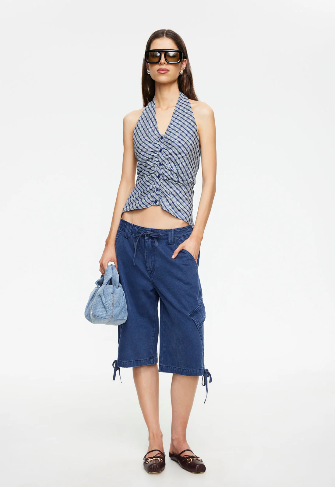 POWER HOUR HALTER - NAVY PLAID - Image 3
