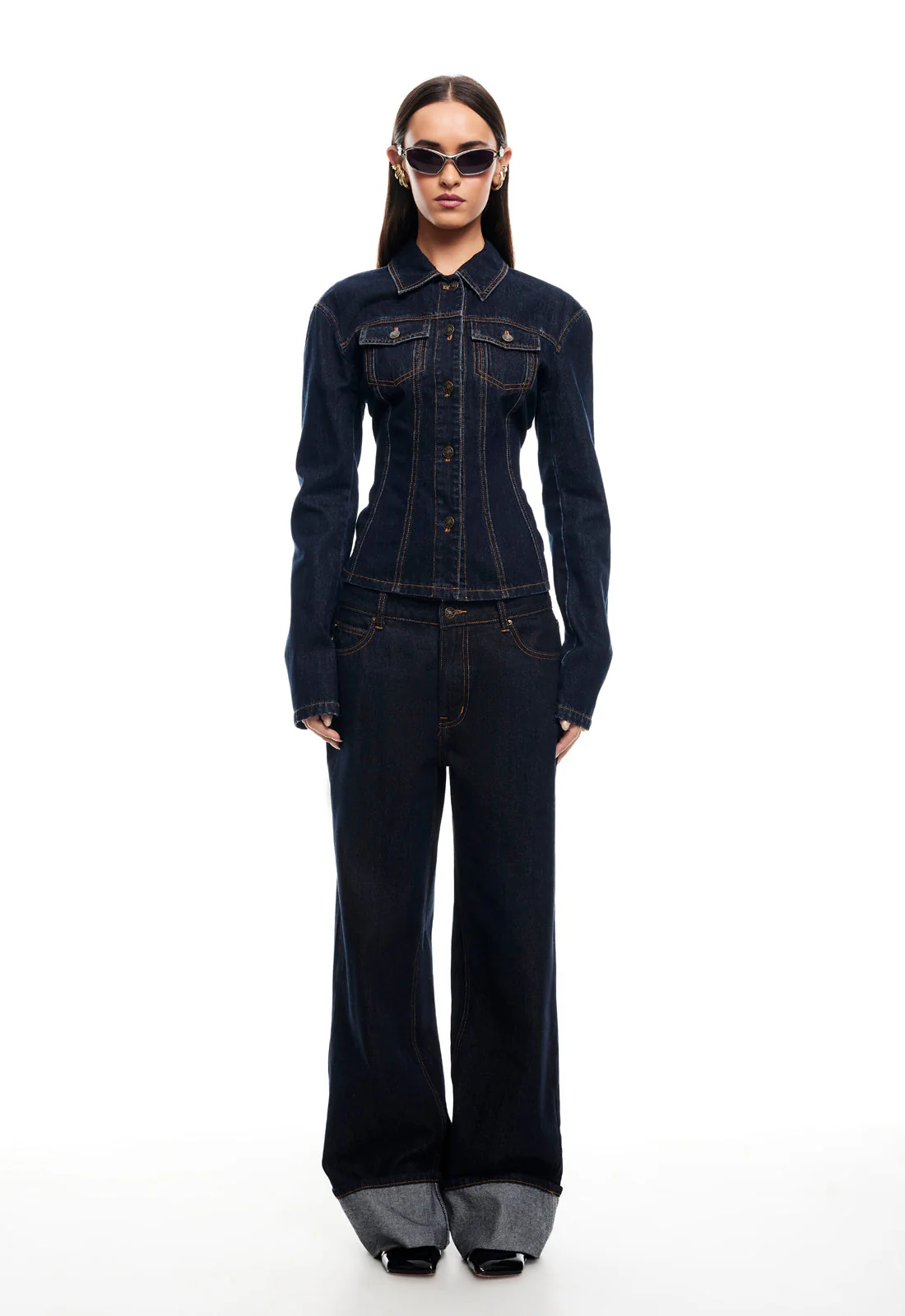 RIDER DENIM JACKET - DARK DENIM - Image 2