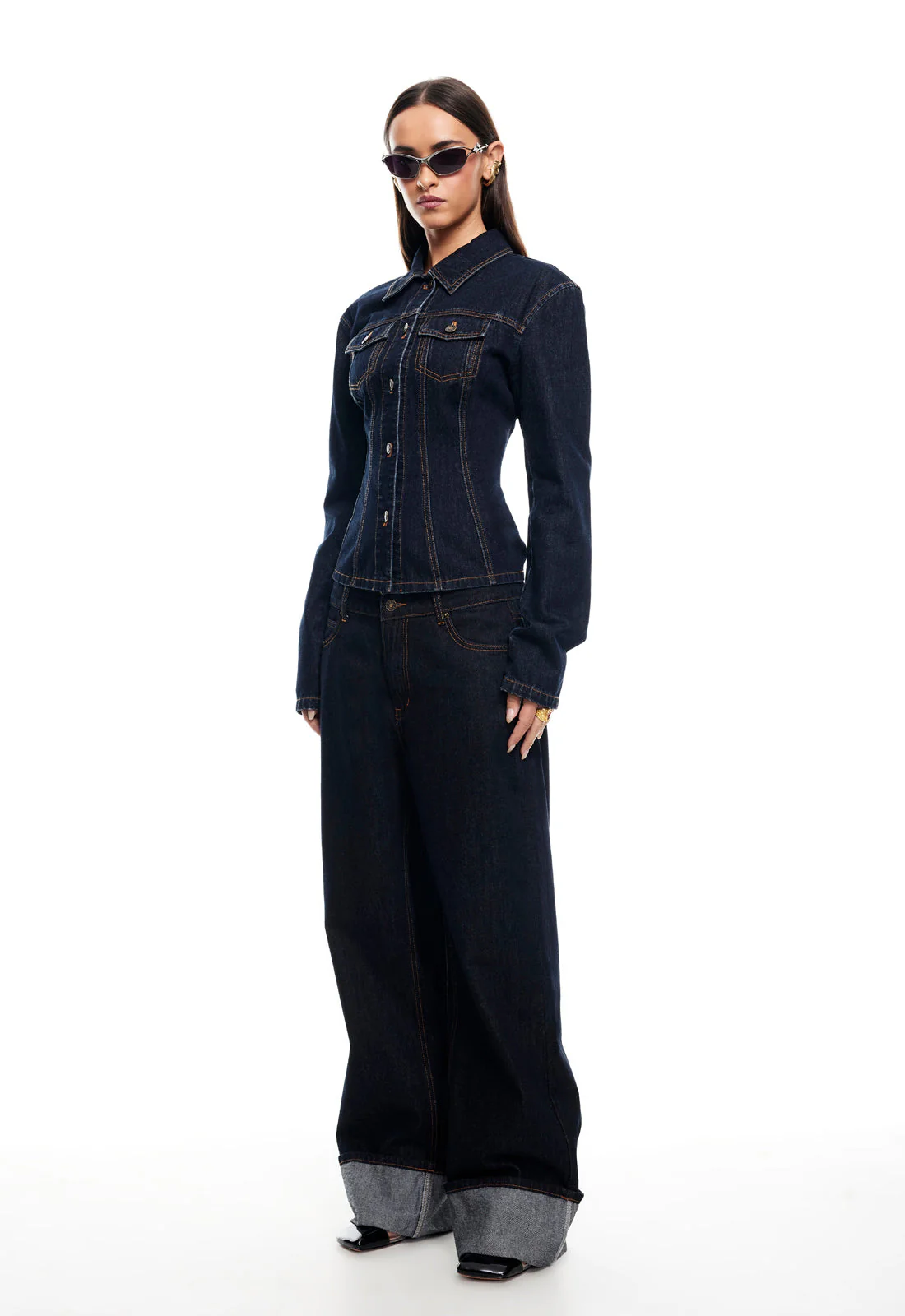 RIDER DENIM JACKET - DARK DENIM - Image 3