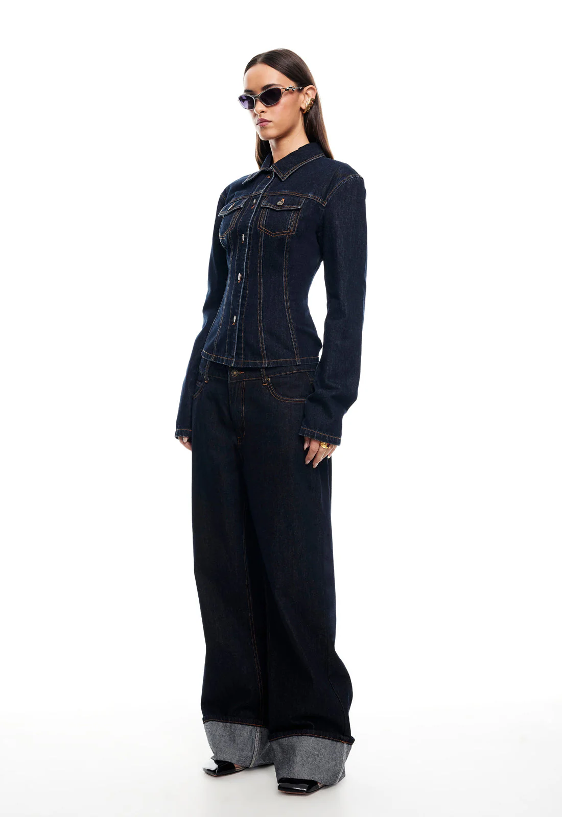 RIDER DENIM JACKET - DARK DENIM - Image 5