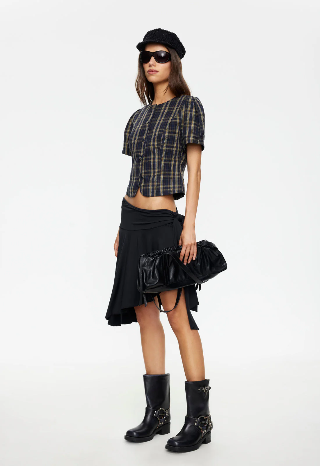 SAFARI MIDI SKIRT - NOIR - Image 3