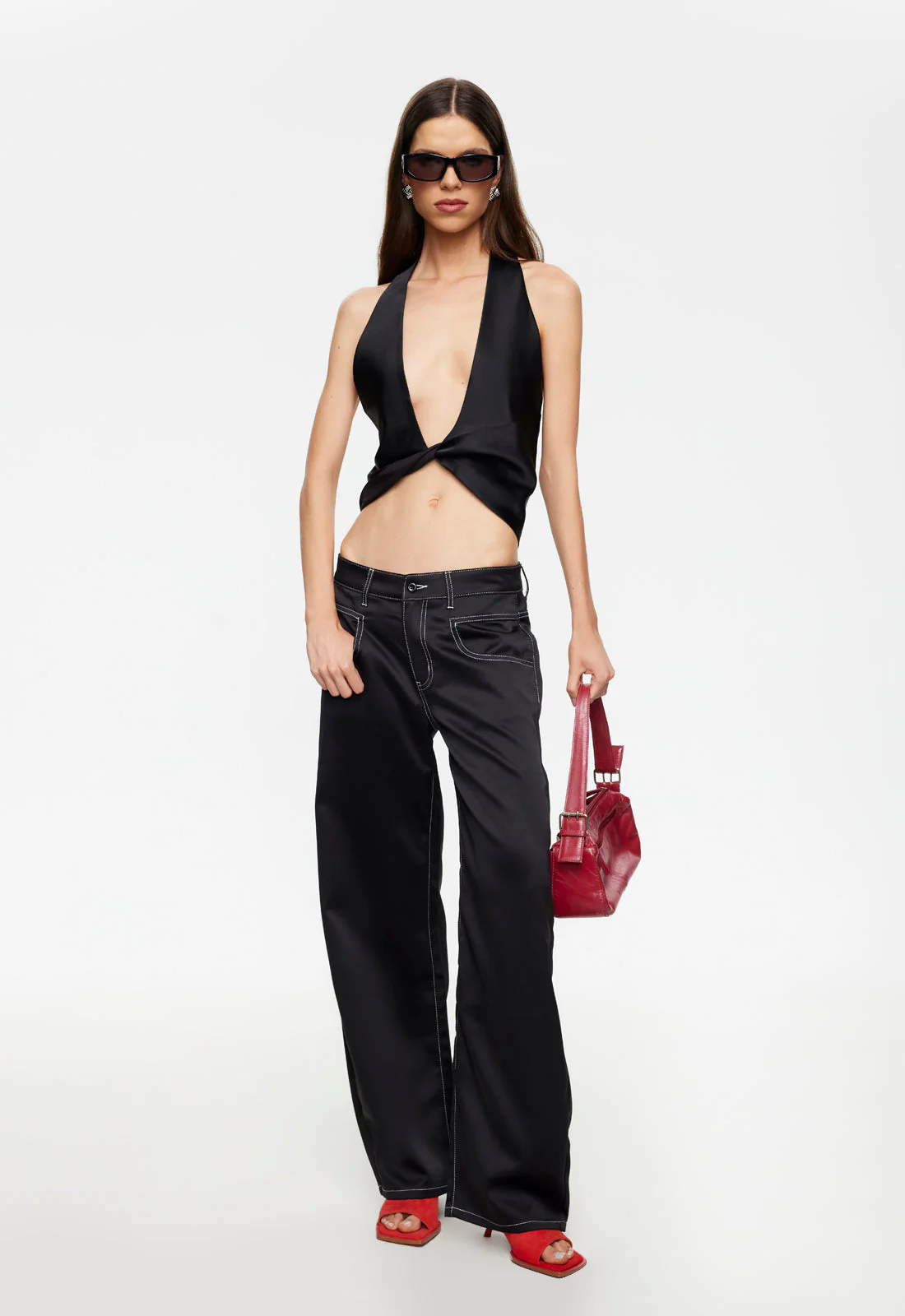 SERENITY SATIN PANT - NOIR - Image 3