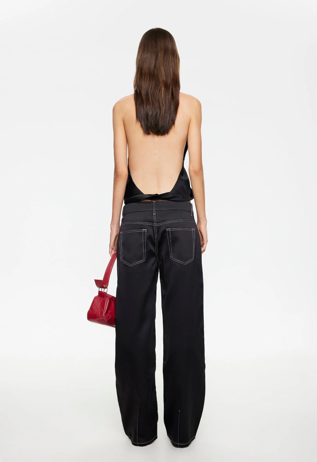 SERENITY SATIN PANT - NOIR - Image 5