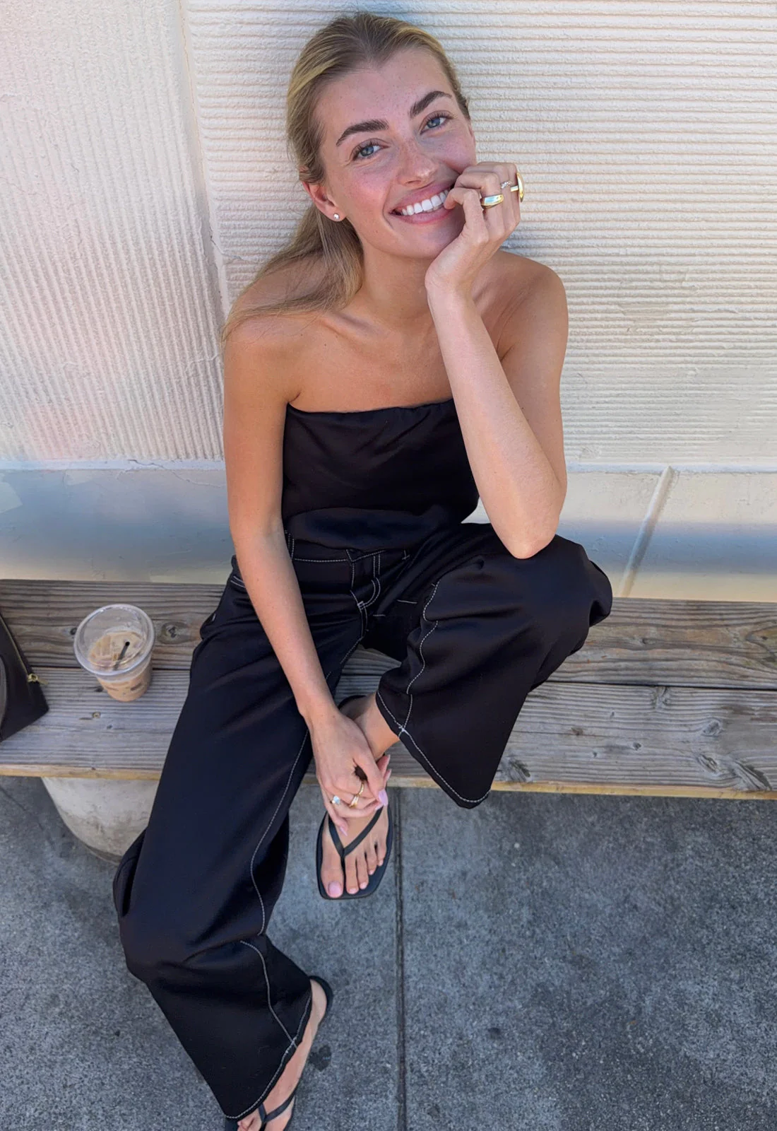 SERENITY SATIN PANT - NOIR - Image 7
