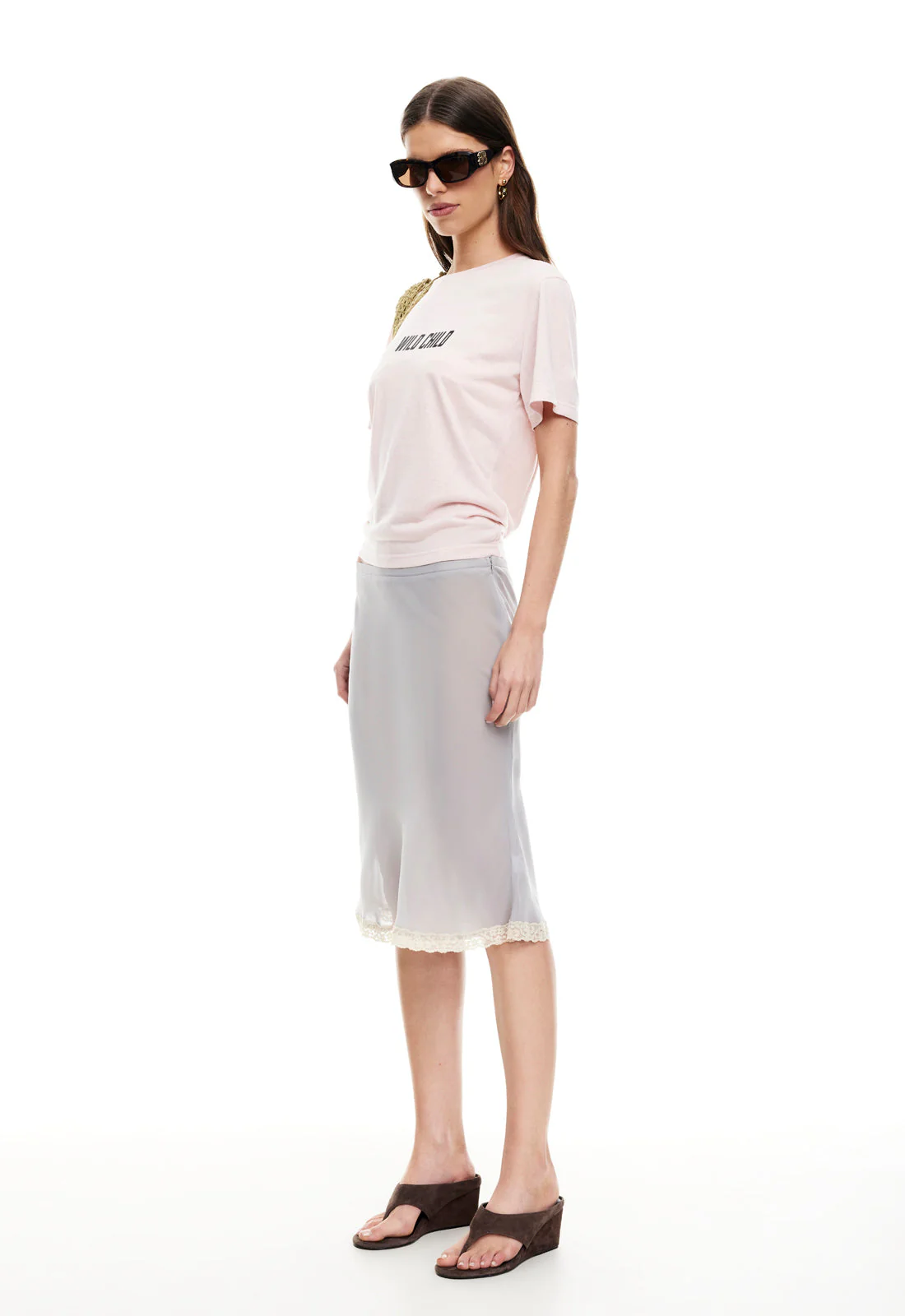 SHORELINE MIDI SKIRT - ASH - Image 3