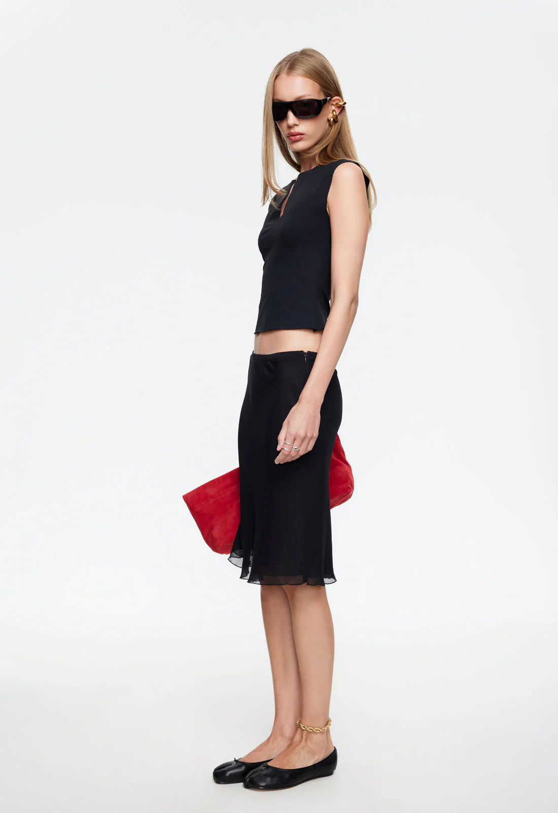 SHORELINE MIDI SKIRT - OBSIDIAN - Image 3
