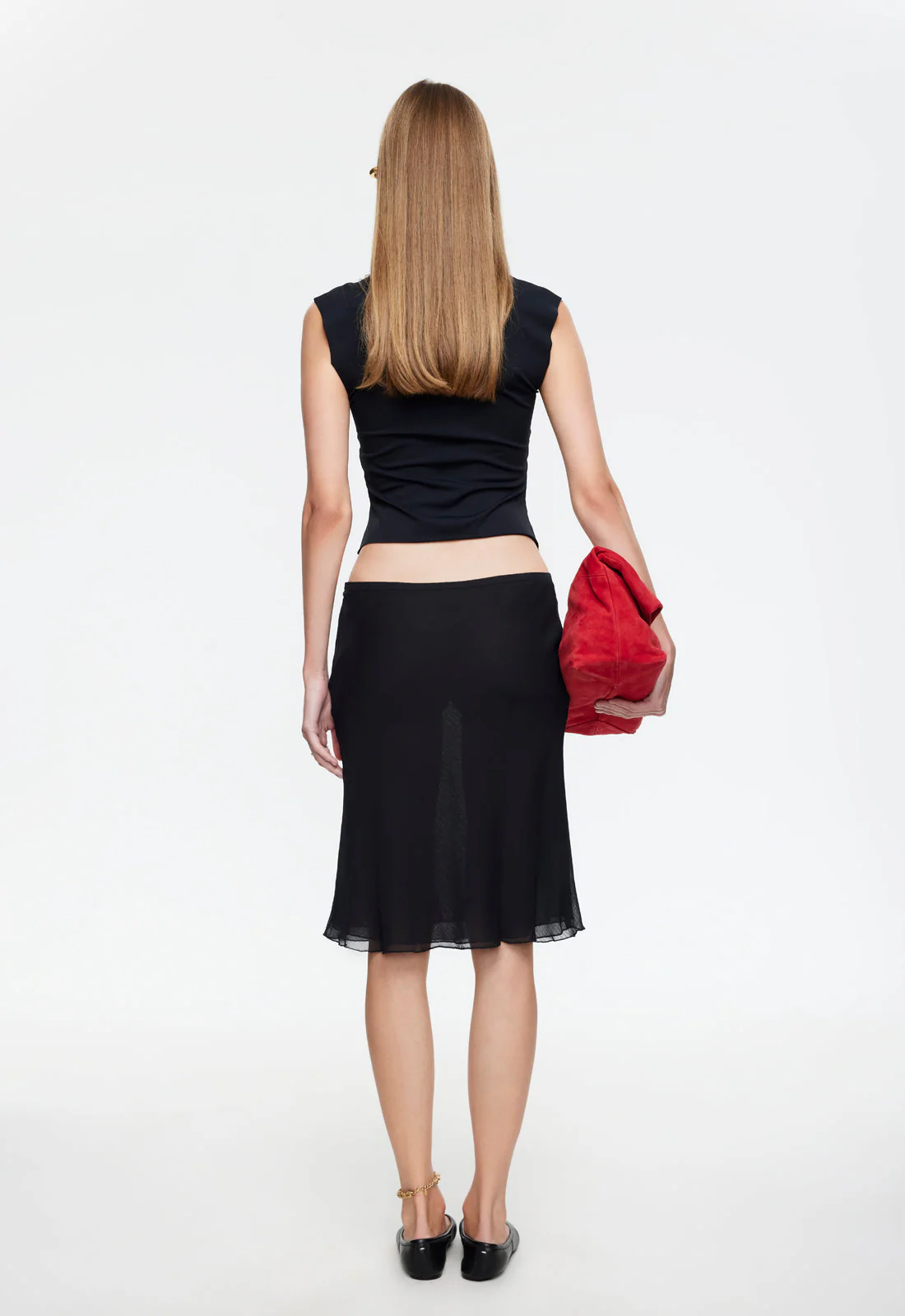 SHORELINE MIDI SKIRT - OBSIDIAN - Image 4