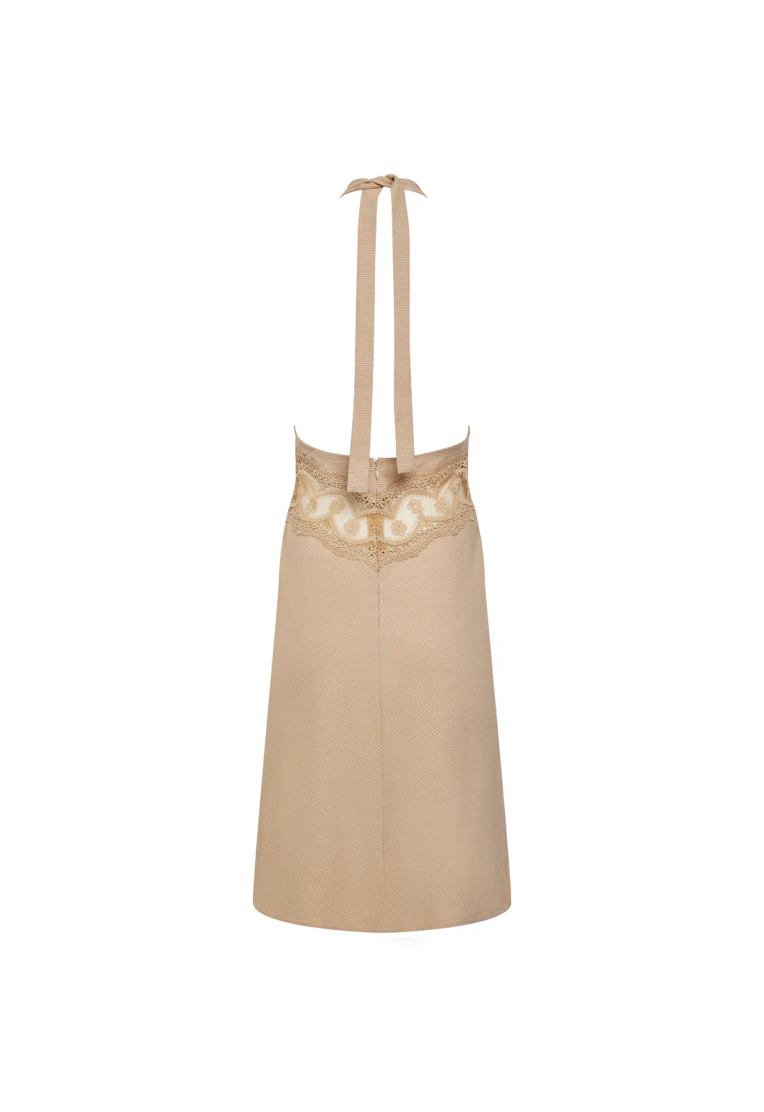 SOLANA MIDI DRESS - BEIGE PLAID - Image 8
