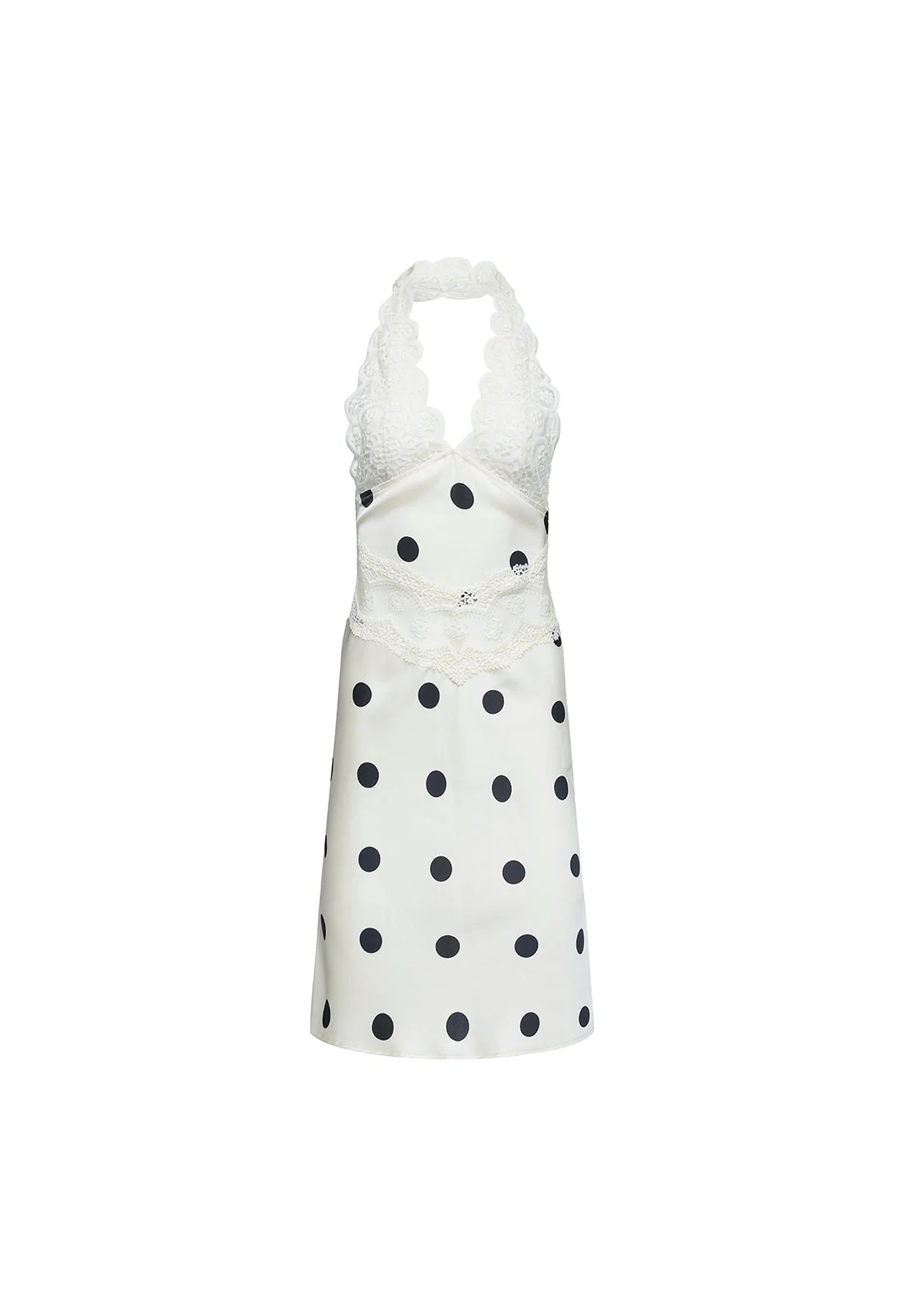 SOLANA MIDI DRESS - CREAM POLKA - Image 5