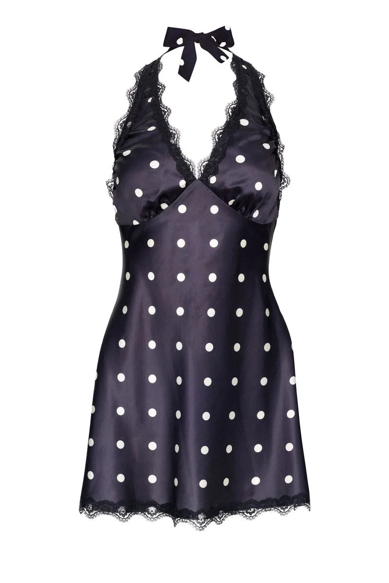 STARS ALIGN MINI DRESS - NOIR POLKA - Image 5