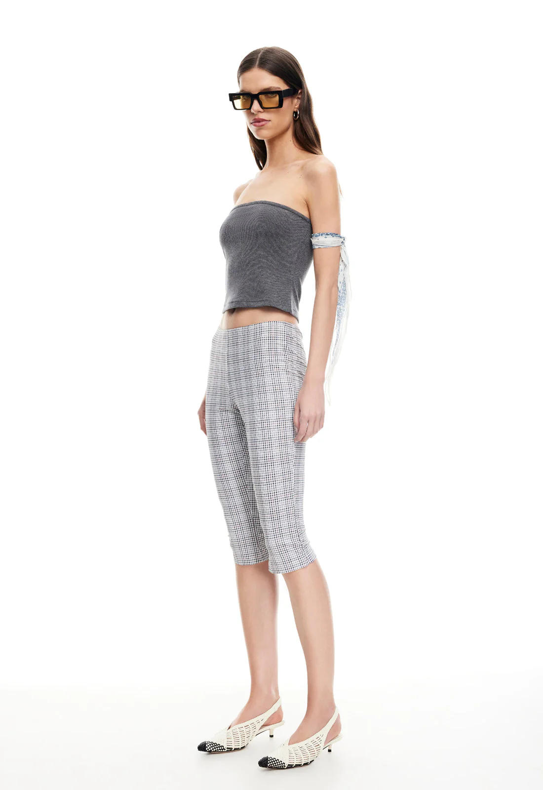 SWAY STRAPLESS TOP - ASH - Image 4