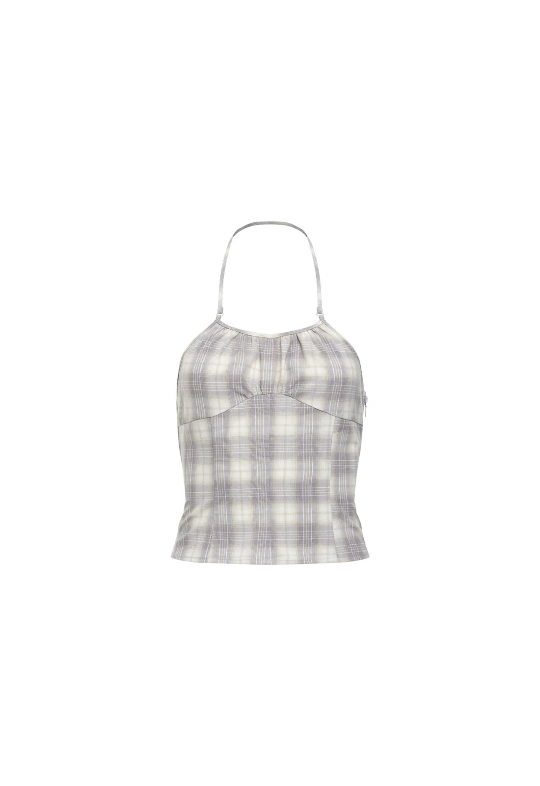 SWEET ESCAPE CAMI - SMOKE PLAID - Image 7