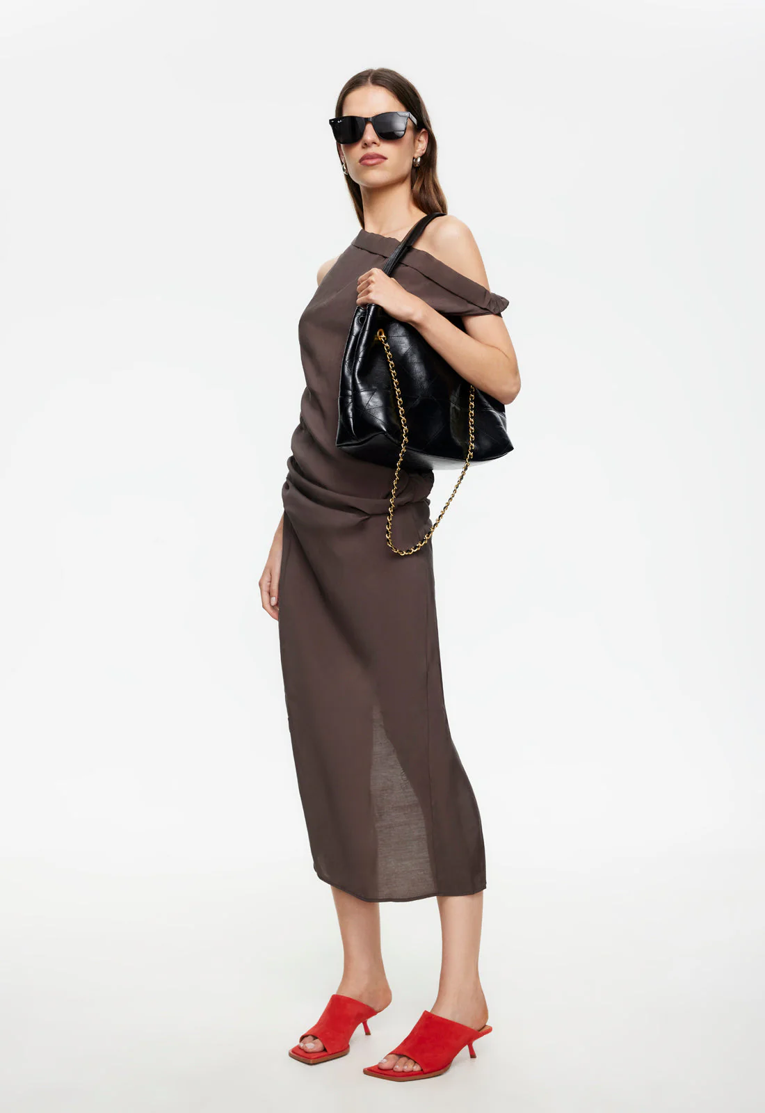 SWEETHEART MAXI DRESS - COCOA - Image 2