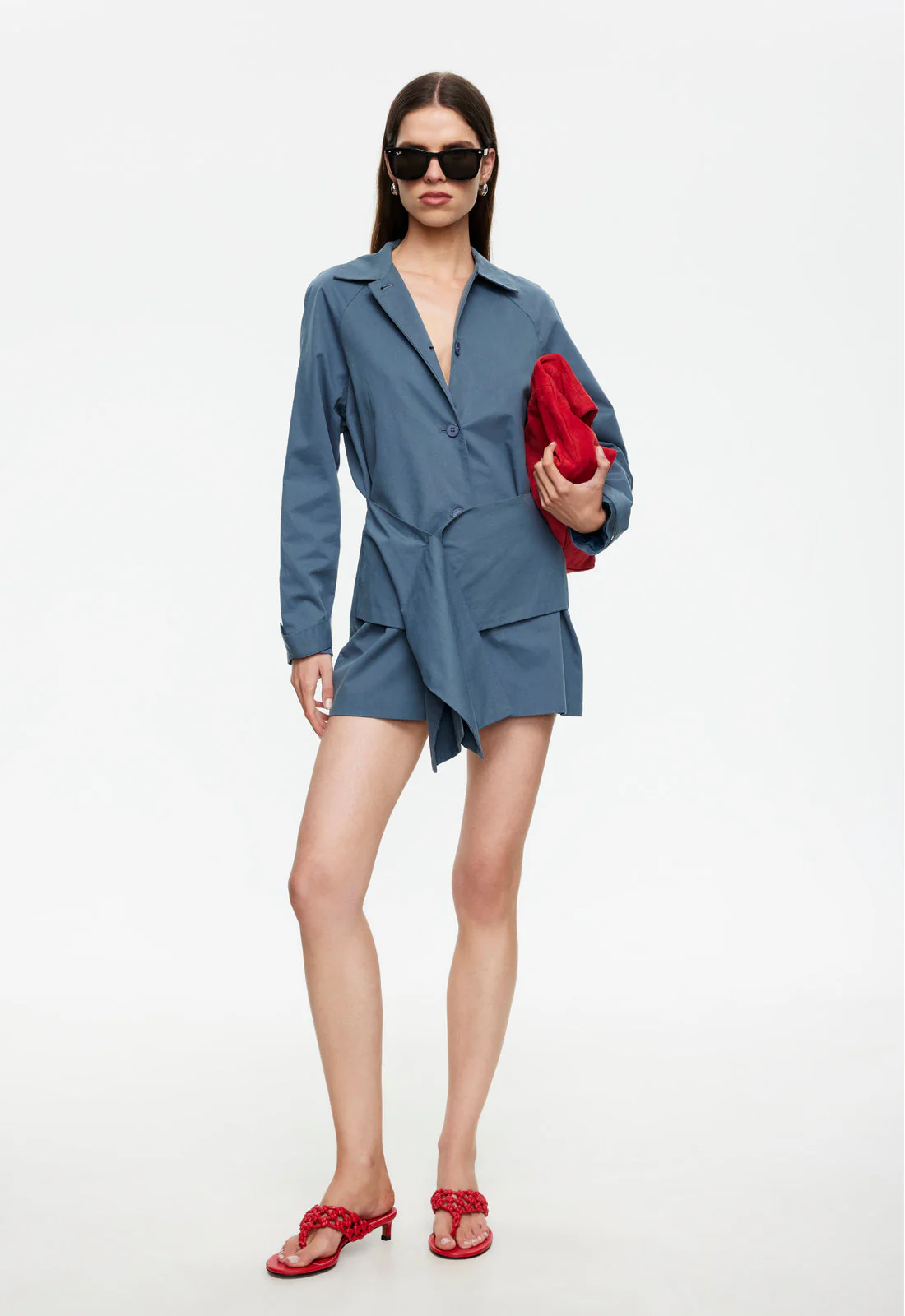 WISEGUY MINI DRESS - SLATE - Image 3